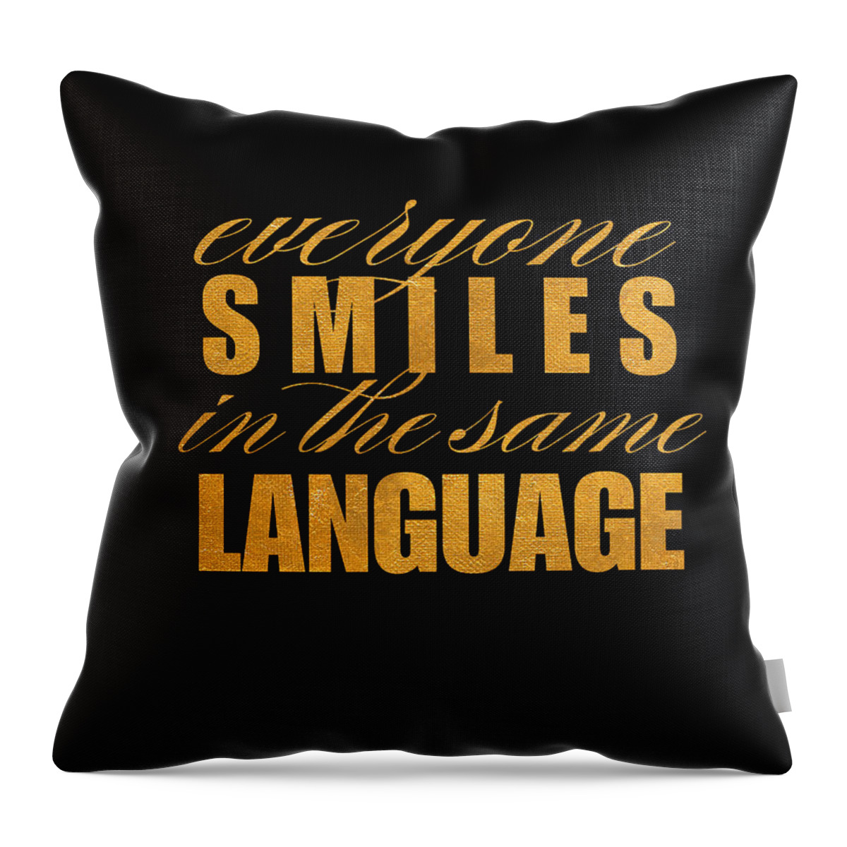 Smile Throw Pillow featuring the digital art Smile Imagine I by South Social Graphics