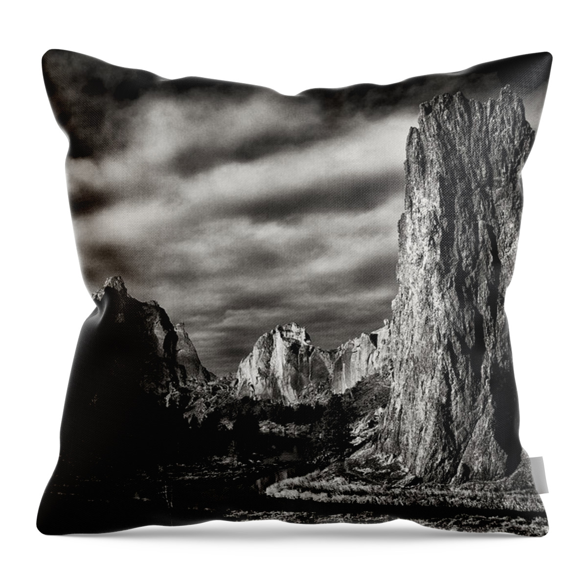 Smith Rock Throw Pillow featuring the photograph Smith Rock State Park 1 by Robert Woodward