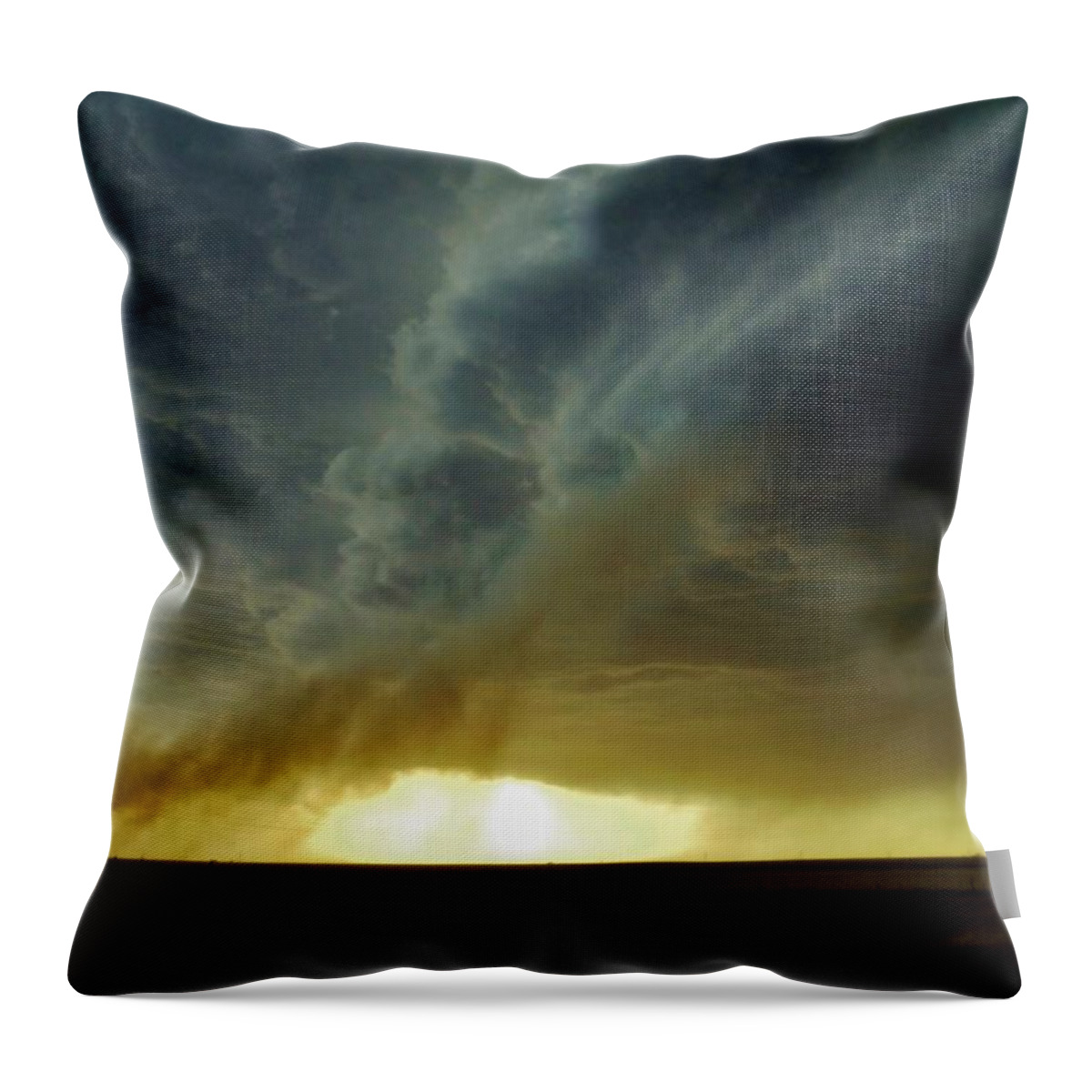 Storm Throw Pillow featuring the photograph Smoke and the Supercell by Ed Sweeney