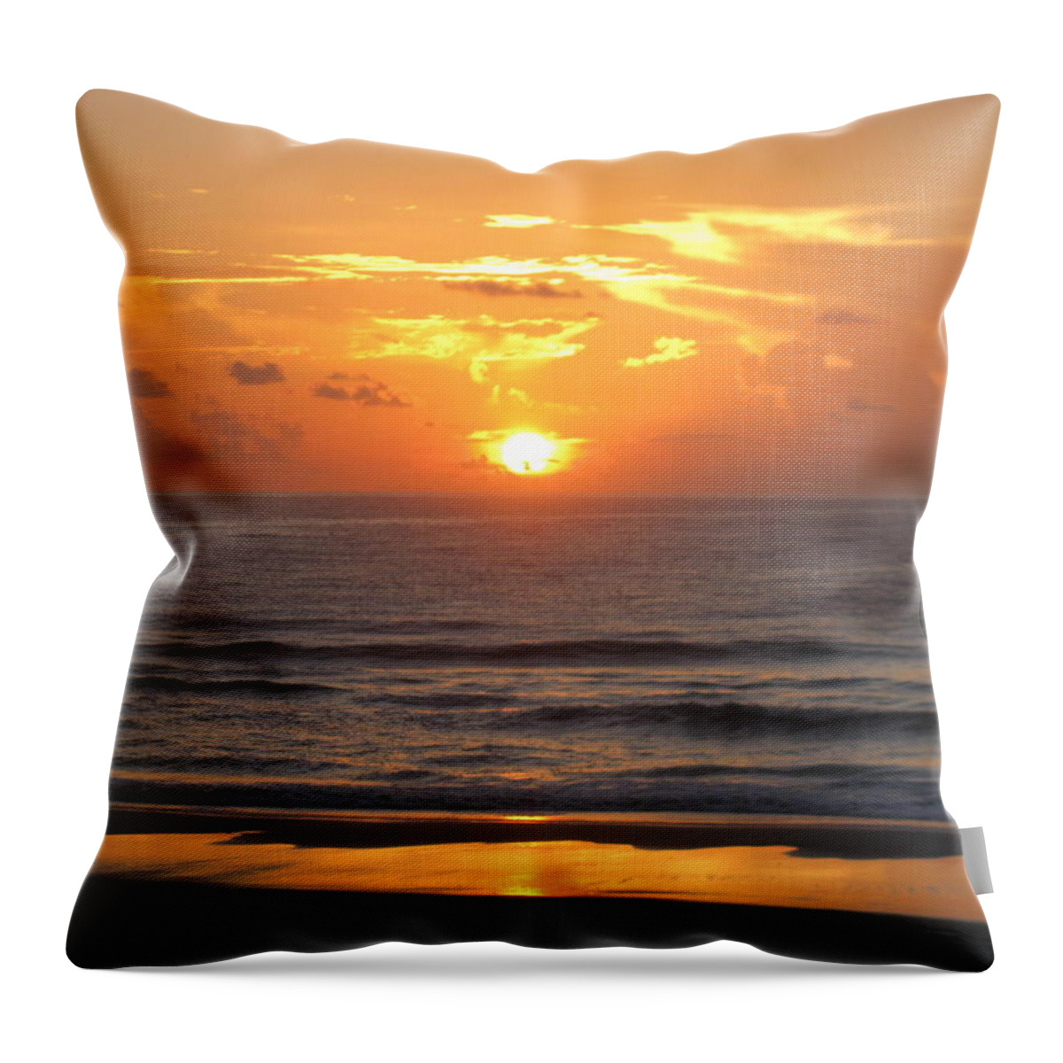 Landscape Throw Pillow featuring the photograph Smoking Sunrise by Ellen Meakin