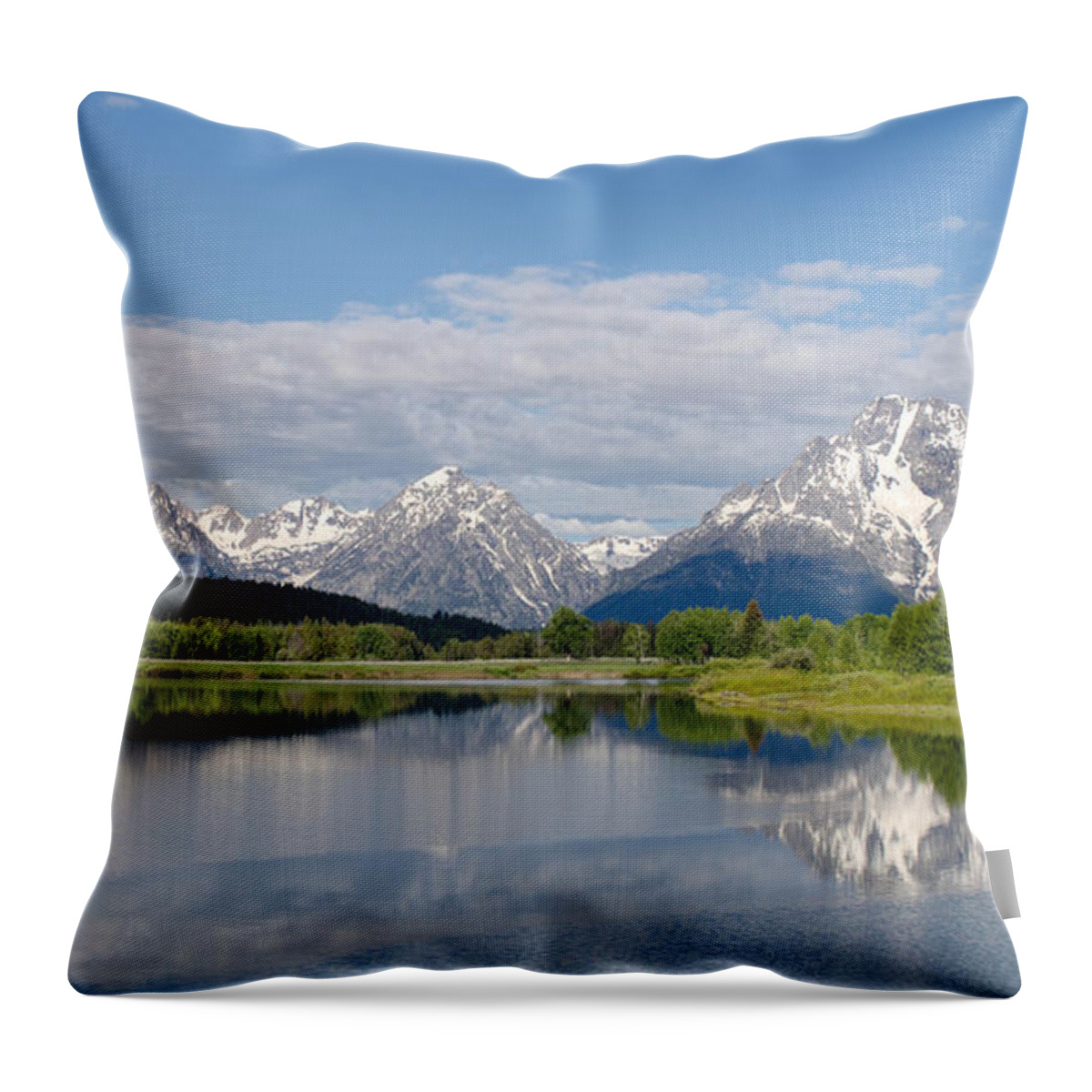 Grand Teton Throw Pillow featuring the photograph Snake River in Grand Teton by Gary Wightman