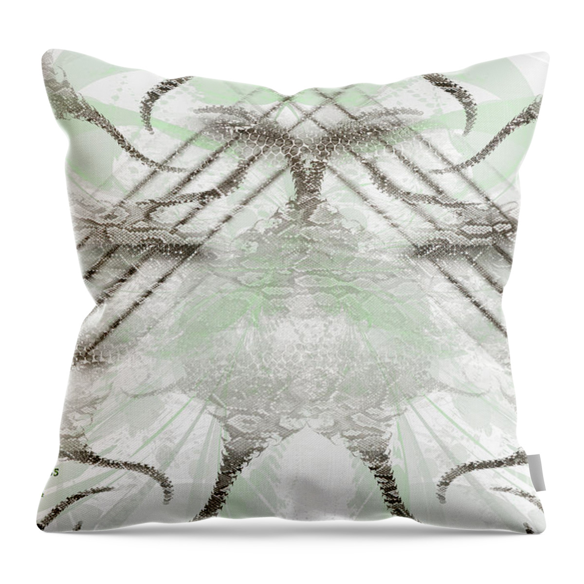Jwildfire Throw Pillow featuring the digital art Snakes Around The World by Melissa Messick