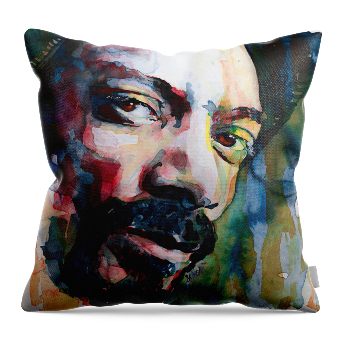 Snoop Dogg Throw Pillow featuring the painting Snoop Dogg by Laur Iduc