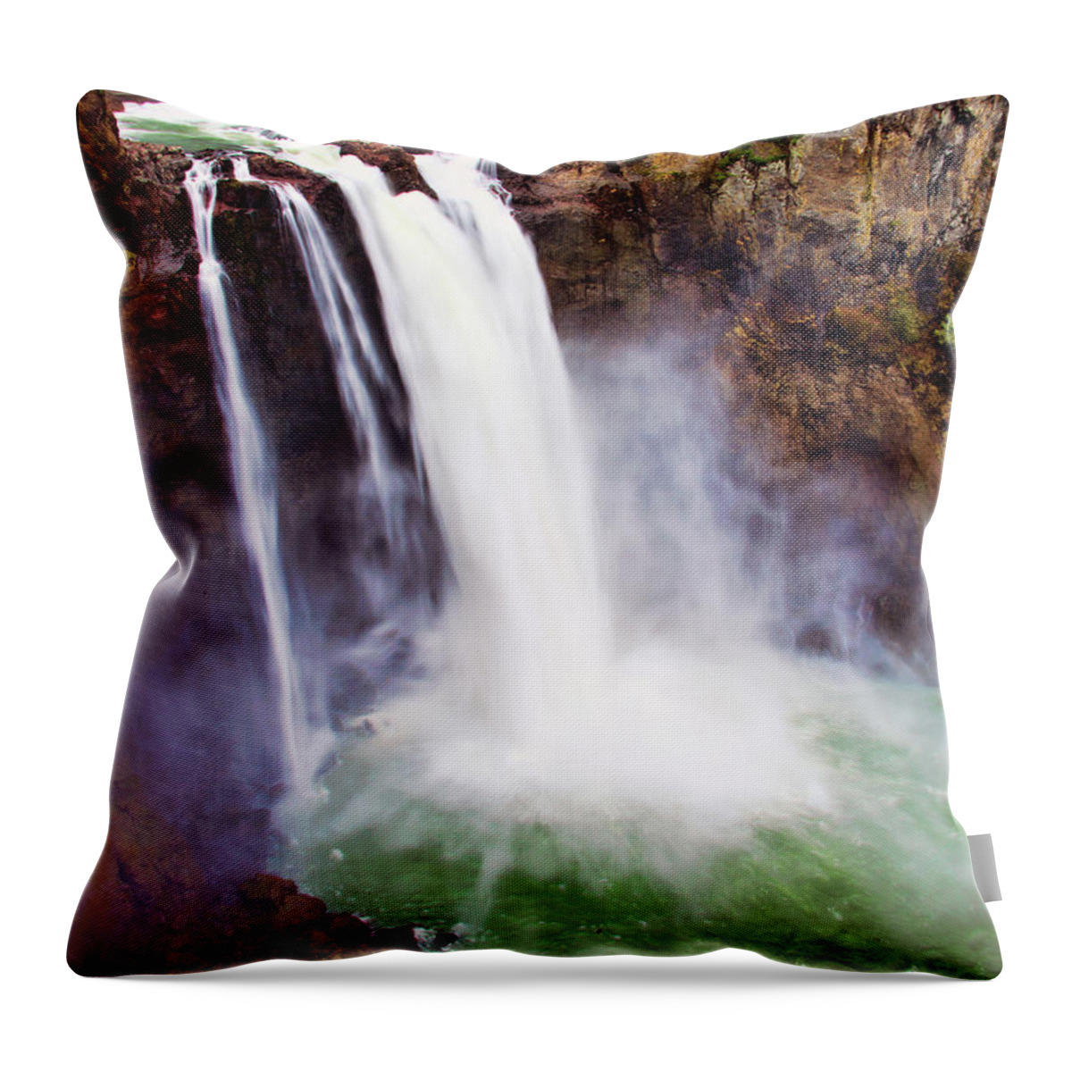 Snoqualmie Falls Throw Pillow featuring the photograph Snoqualmie Falls by Jerry Cahill