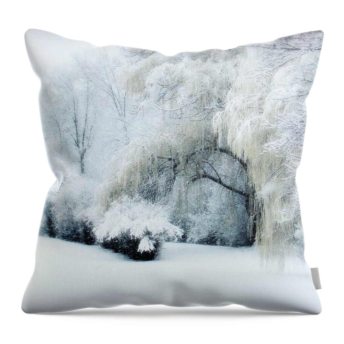 Snow Dream Throw Pillow featuring the photograph Snow Dream by Julie Palencia