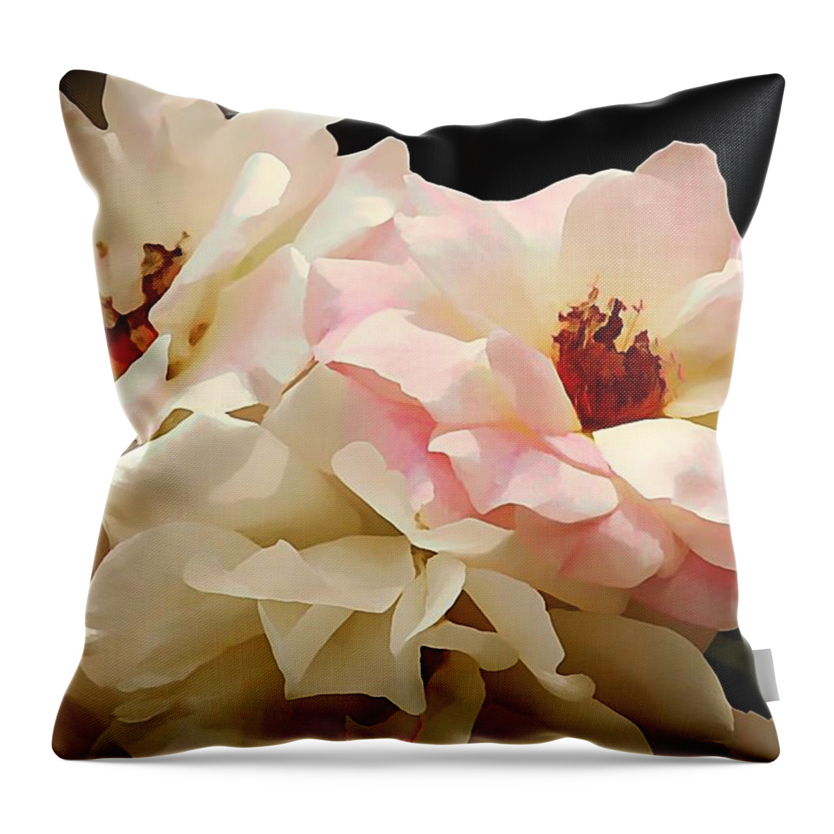 Rose Throw Pillow featuring the photograph Snow Fairy by Jean Connor