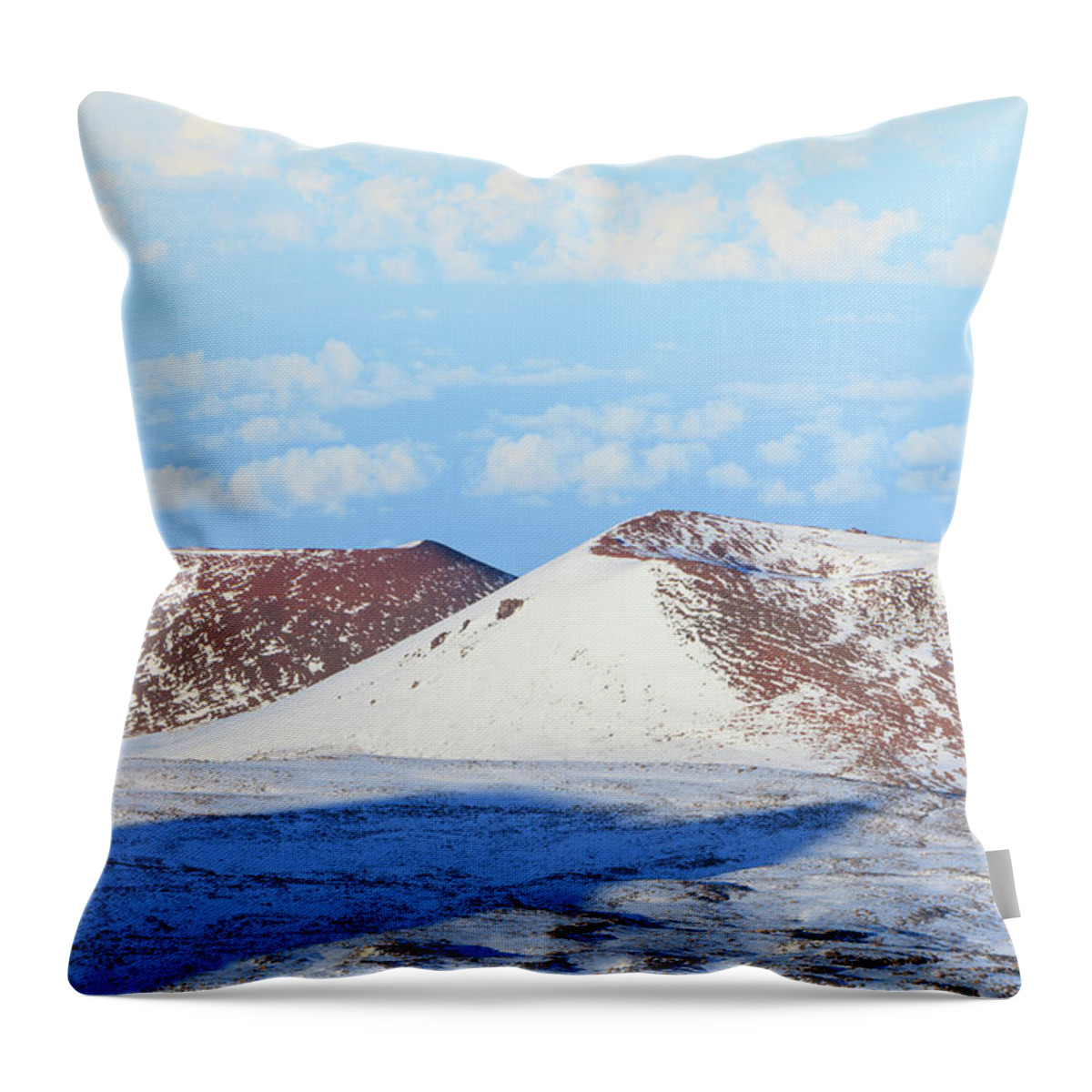 Scenics Throw Pillow featuring the photograph Snowy Hilltops And Blue Sky by Cultura Exclusive/stuart Westmorland