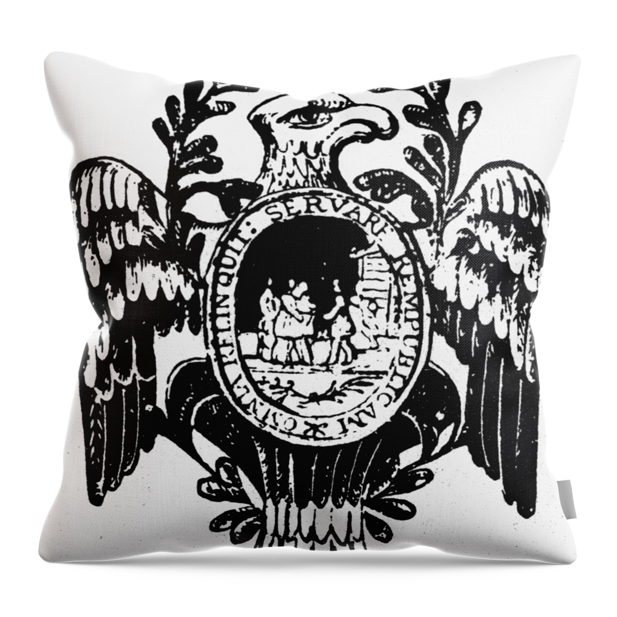 American Throw Pillow featuring the photograph Society Of The Cincinnati by Granger