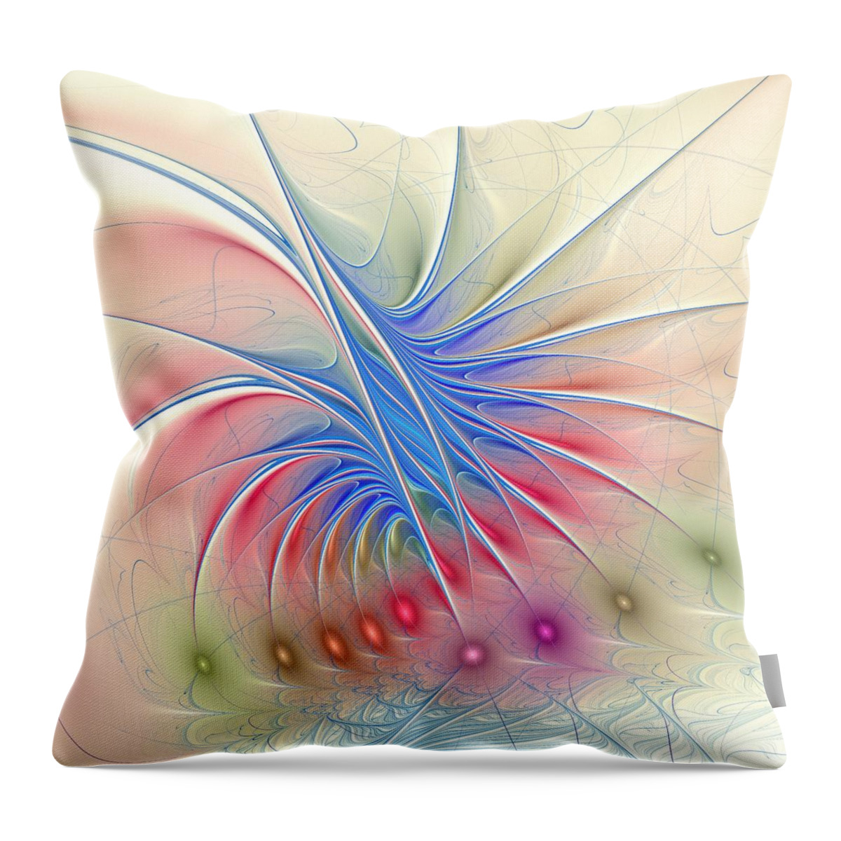Soft Throw Pillow featuring the digital art Soft Colors by Anastasiya Malakhova