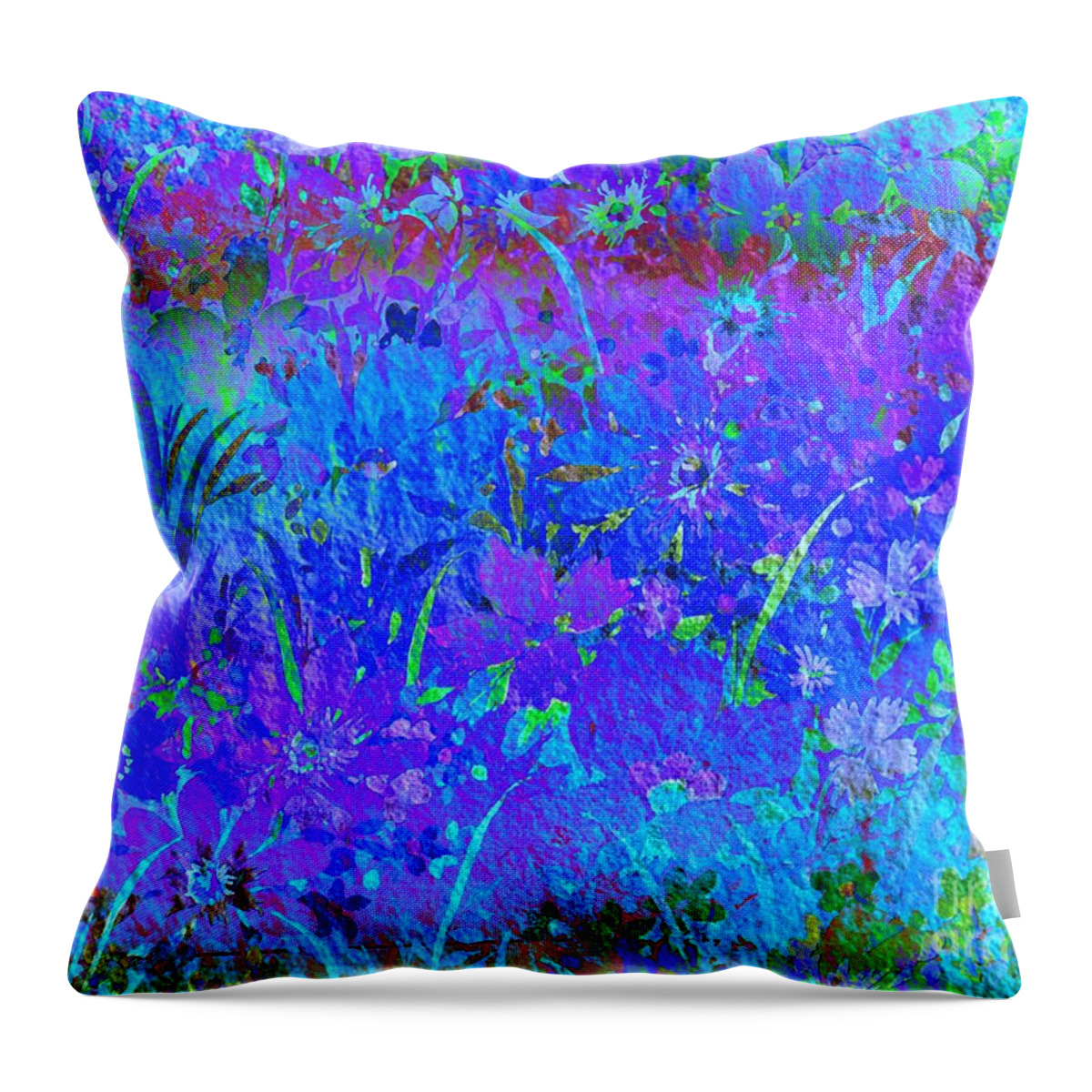 Floral Abstract Throw Pillow featuring the photograph Soft Pastel Floral Abstract by Judy Palkimas