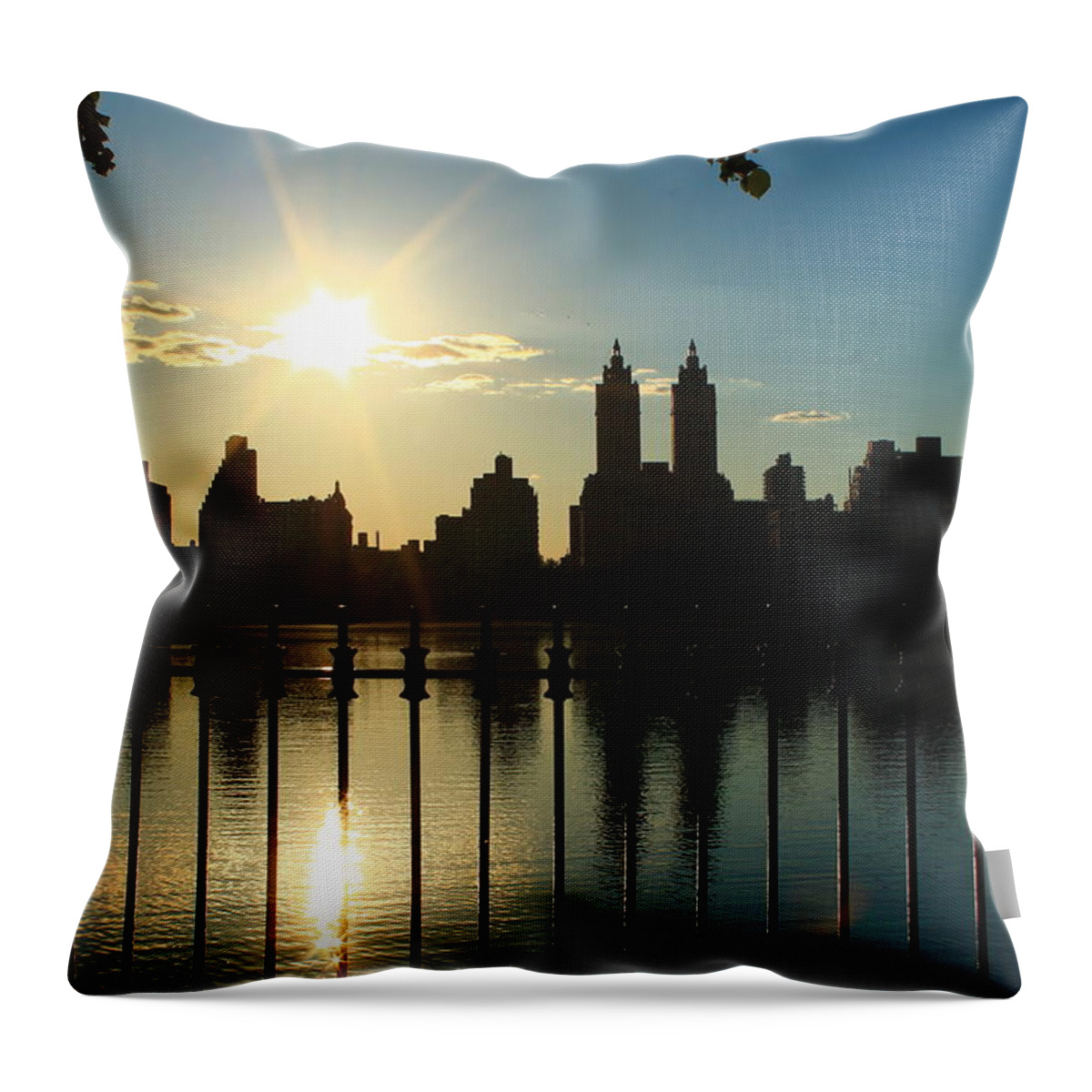 Central Park Throw Pillow featuring the photograph Soft Reflections by Catie Canetti