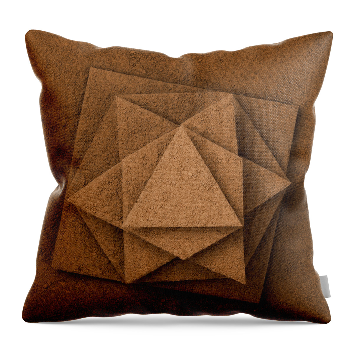 Triangle Shape Throw Pillow featuring the photograph Soil Depth by Roc Canals Photography