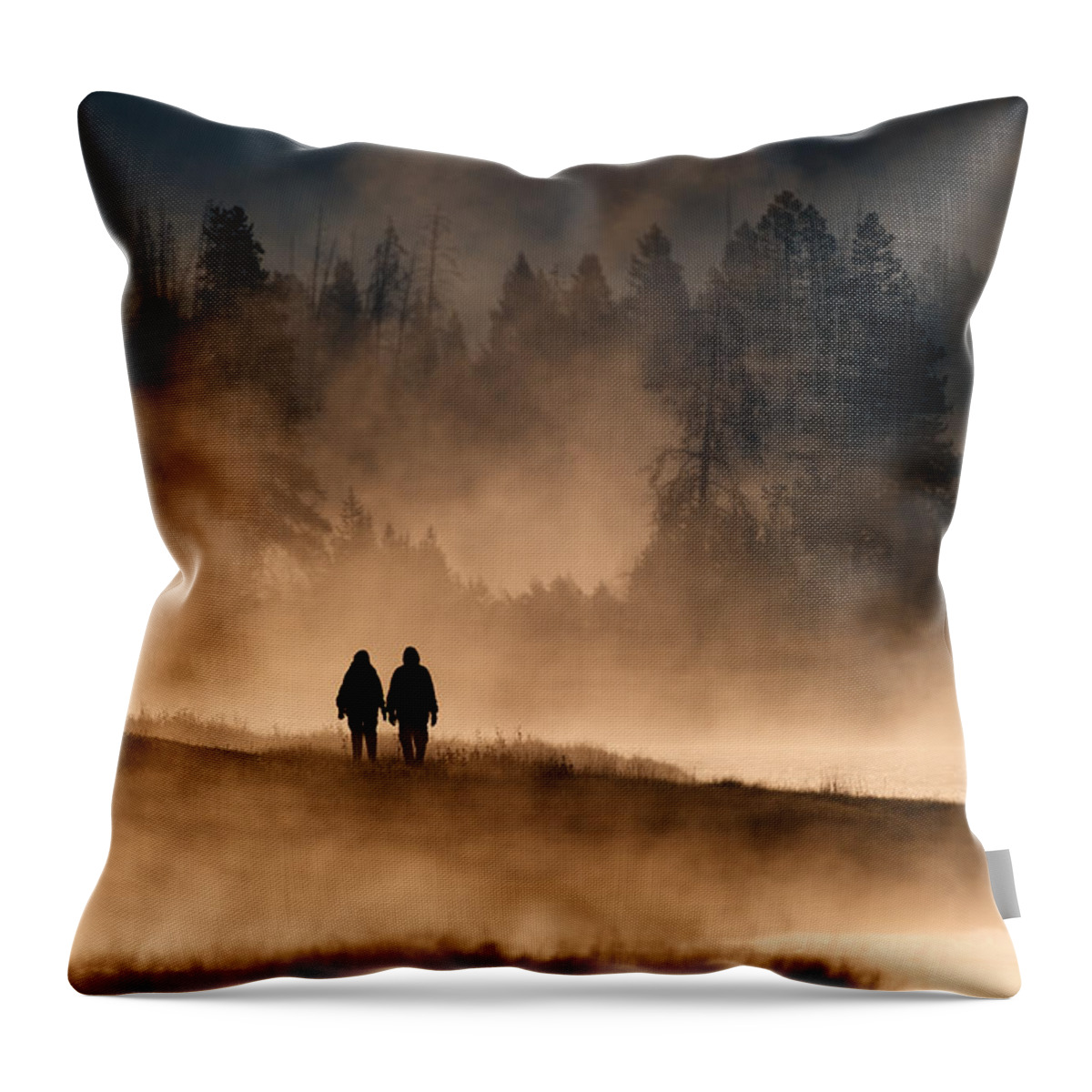 Two Throw Pillow featuring the photograph Solitude for Two by Gary Langley