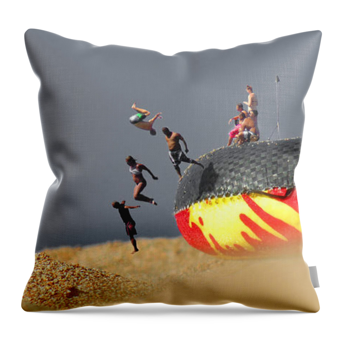 Free Throw Pillow featuring the photograph Some Abandon The Ship by Marcello Cicchini