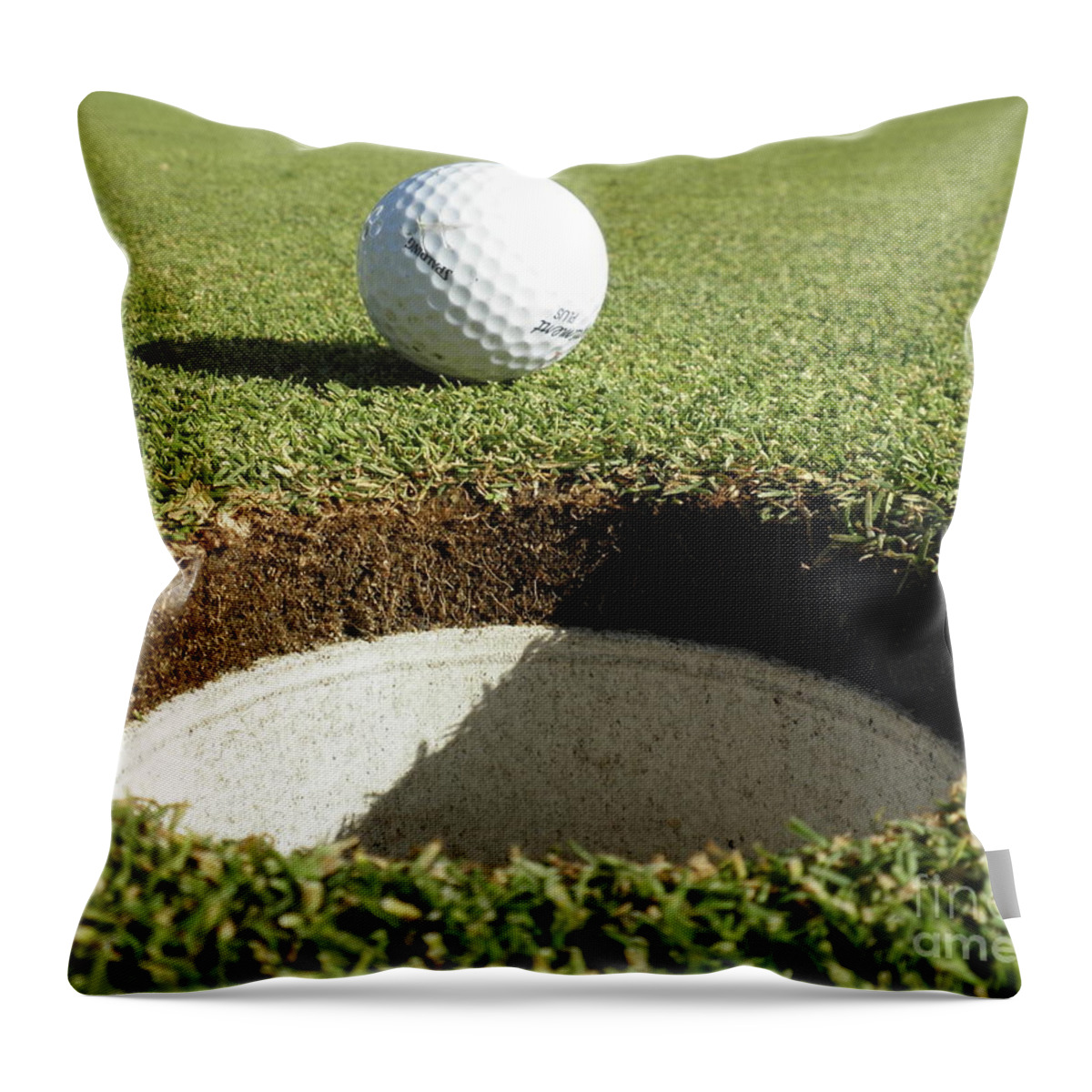 Golf Throw Pillow featuring the photograph Sooo Close by Vivian Martin