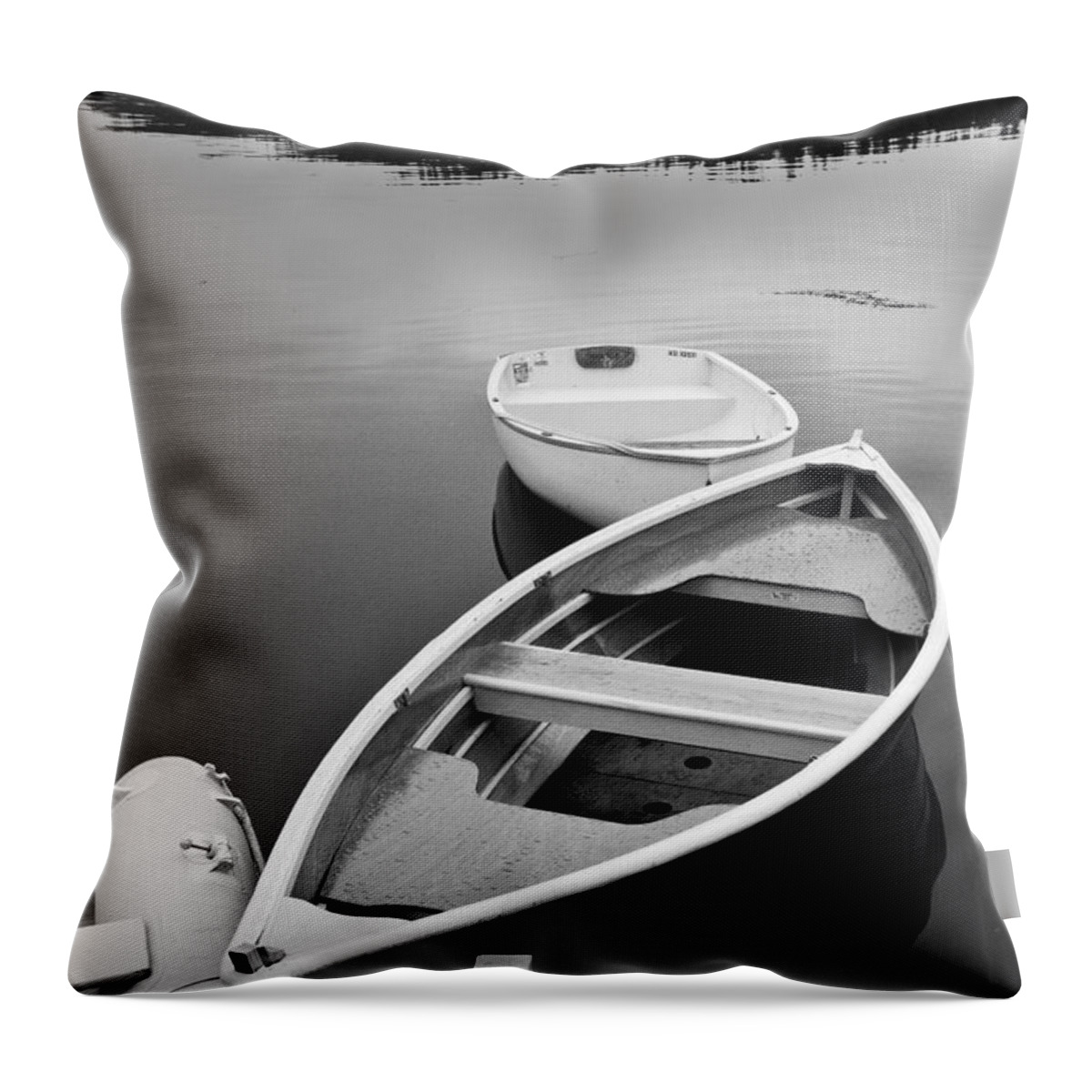Maine Throw Pillow featuring the photograph Sorrento Harbor Boats by Bill Barber