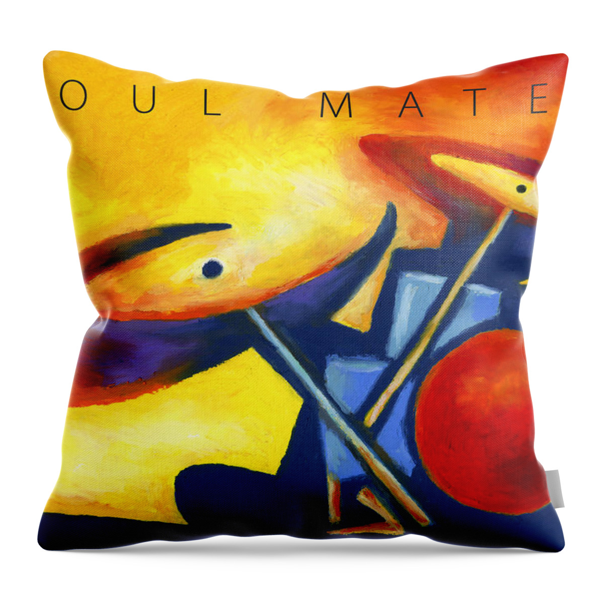 Music Throw Pillow featuring the painting Soul Mates Poster by Stephen Anderson