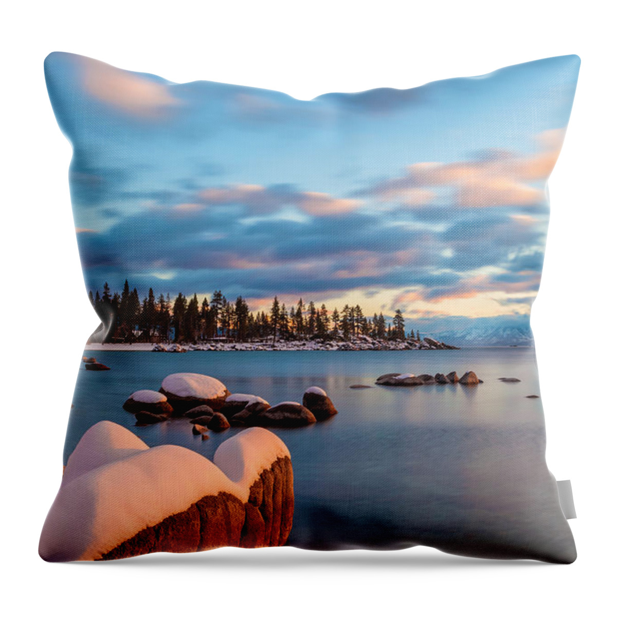 Landscape Throw Pillow featuring the photograph Sound Of The Winter by Jonathan Nguyen