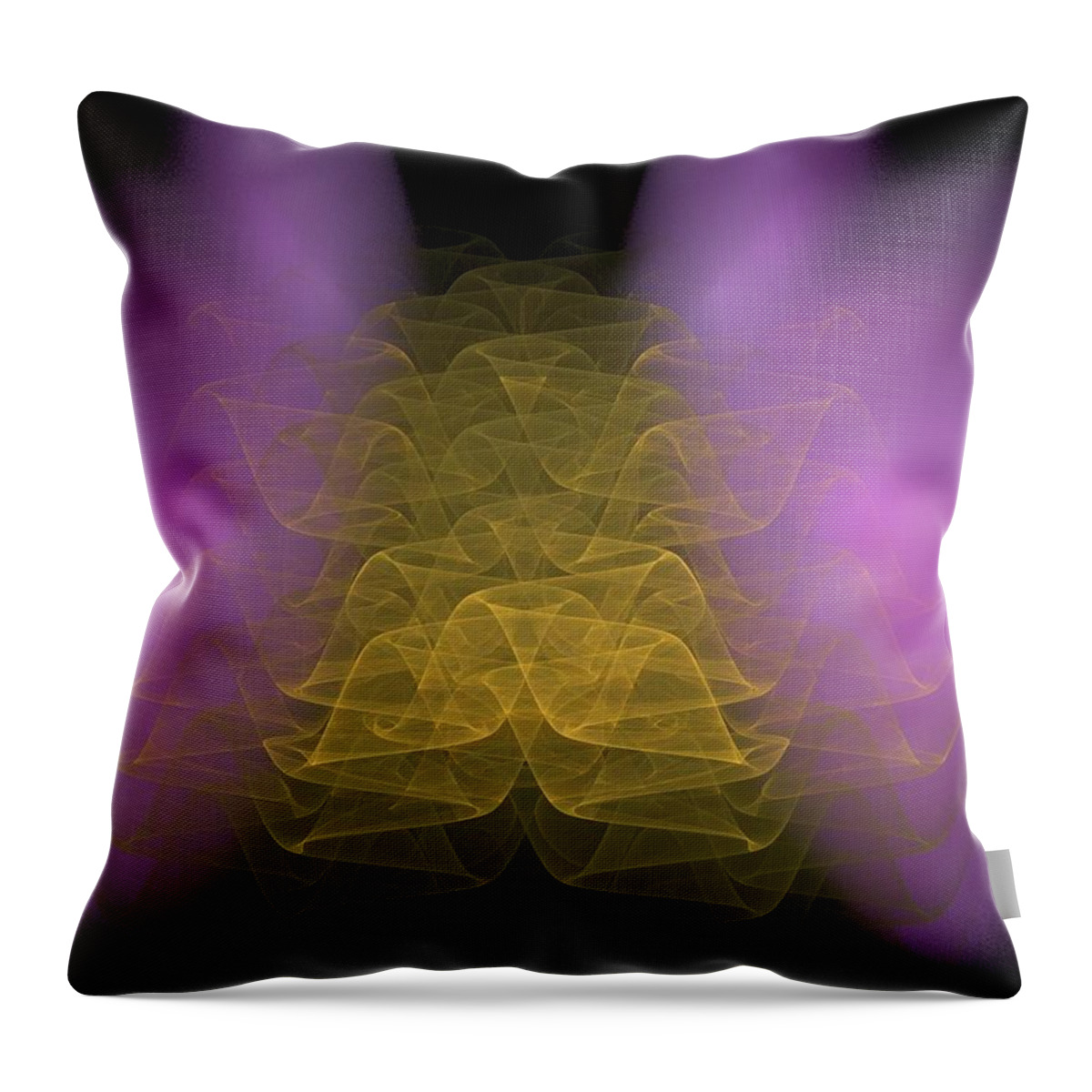 Pink Throw Pillow featuring the painting Sound Waves by Bruce Nutting