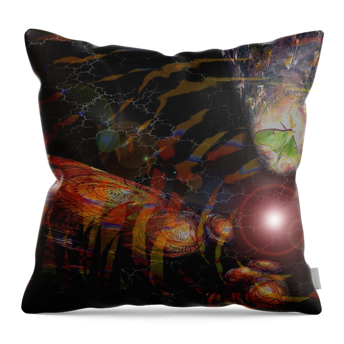 Digital Painting Throw Pillow featuring the digital art Source by Melinda Fawver