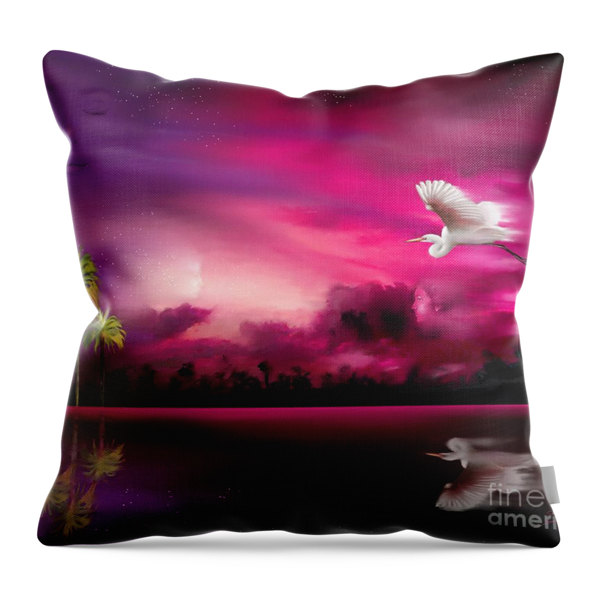 Eeriness Throw Pillow featuring the painting Southern Magic by Artificium -