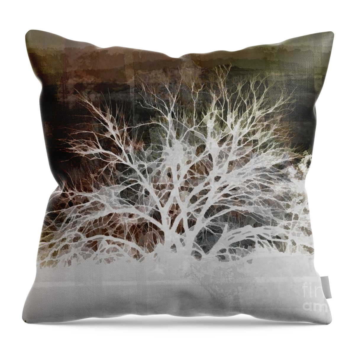 Nature Throw Pillow featuring the photograph Southern Mo. Sunrise Digital Paint 7 by Debbie Portwood