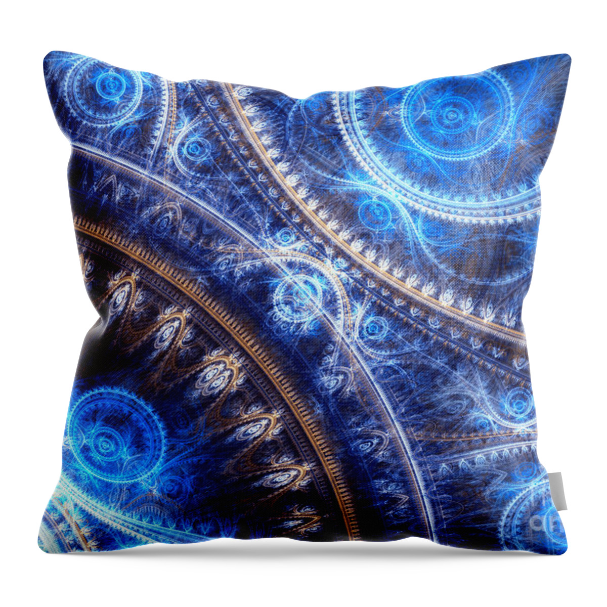 Abstract Throw Pillow featuring the digital art Space-time mesh by Martin Capek