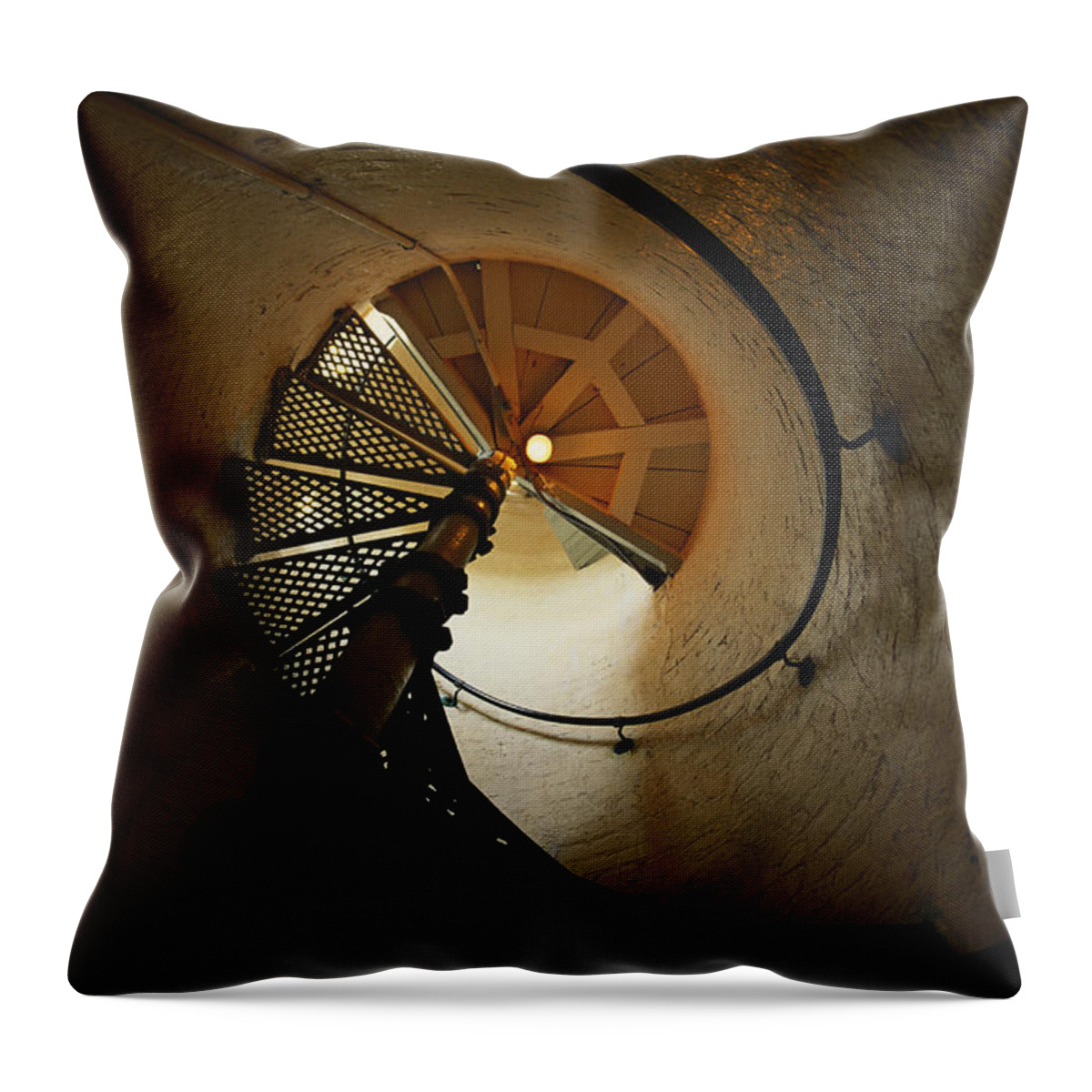 Stair Throw Pillow featuring the photograph Spiral Staircase by Gregory G Dimijian MD