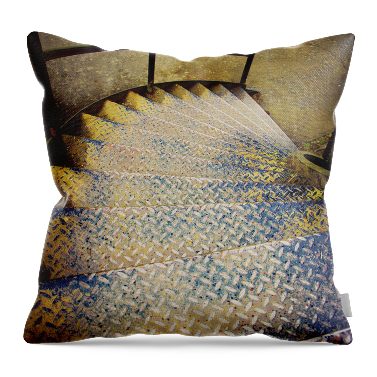 Stairs Throw Pillow featuring the photograph Spiral Stairs by Marilyn Wilson