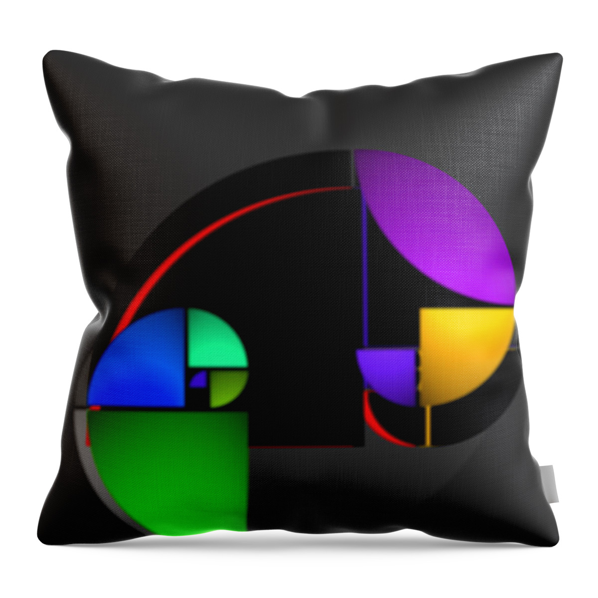  Throw Pillow featuring the painting Spiralaxy by Charles Stuart