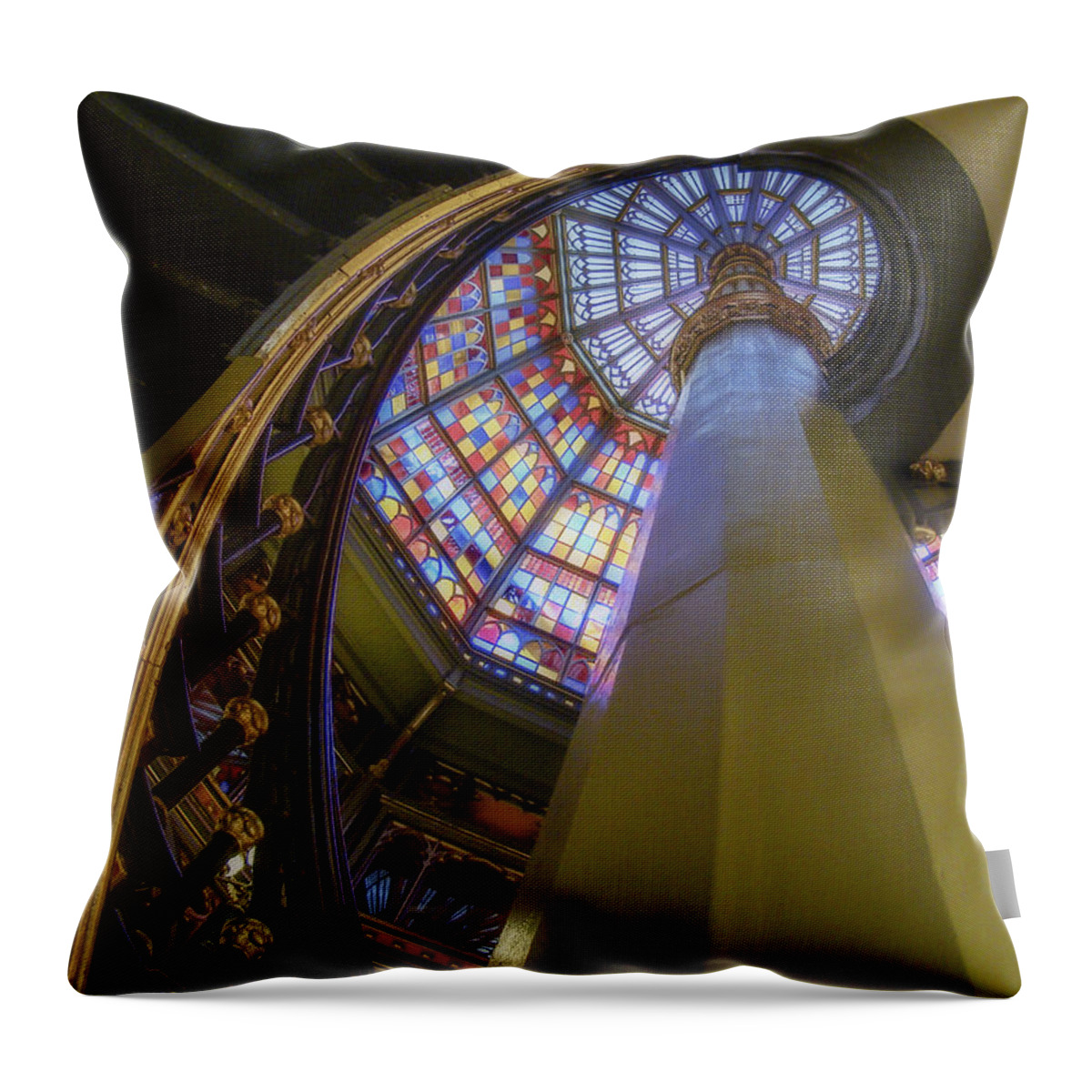 Stairs Throw Pillow featuring the photograph Spiraling by Eugene Campbell