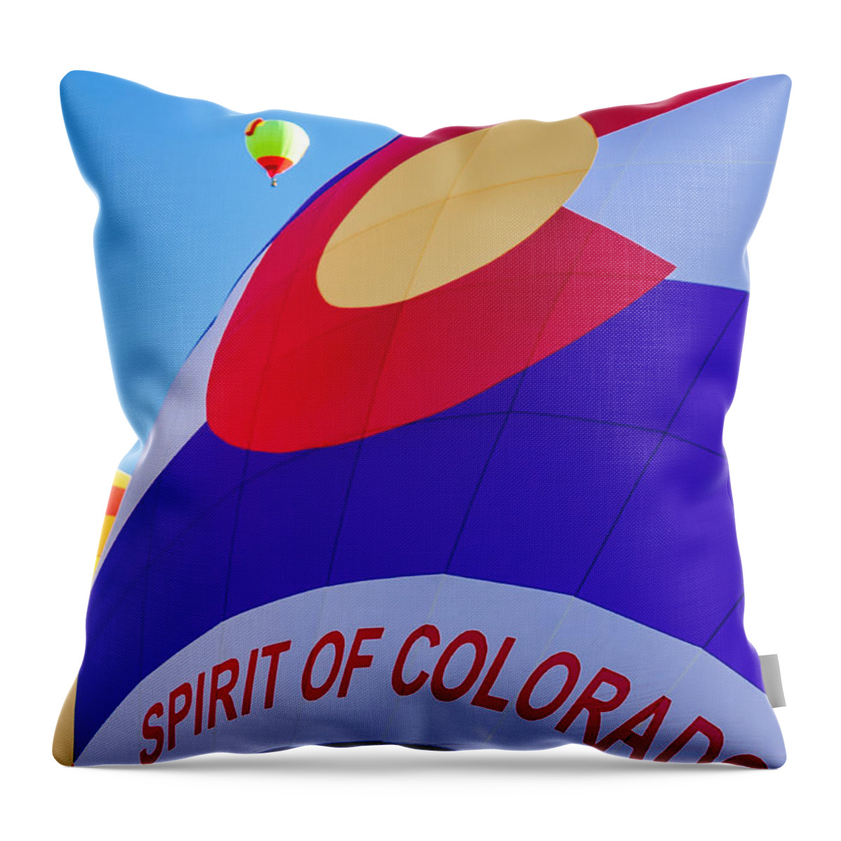 Colorado Throw Pillow featuring the photograph Spirit of Colorado Proud by Teri Virbickis