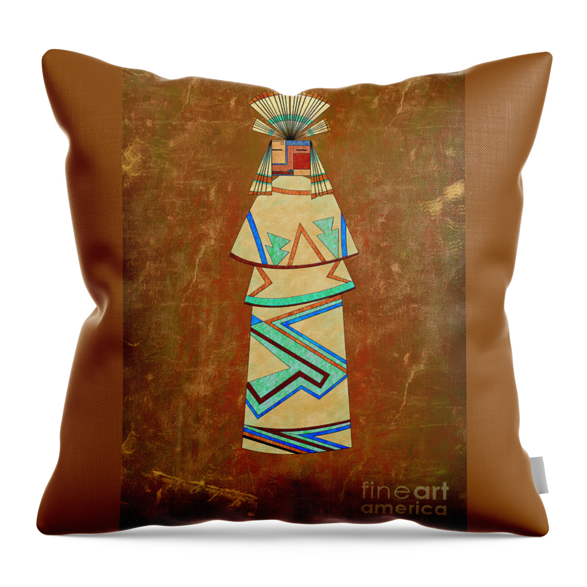 Southwest Throw Pillow featuring the digital art Spirit of the Sand by Tim Hightower