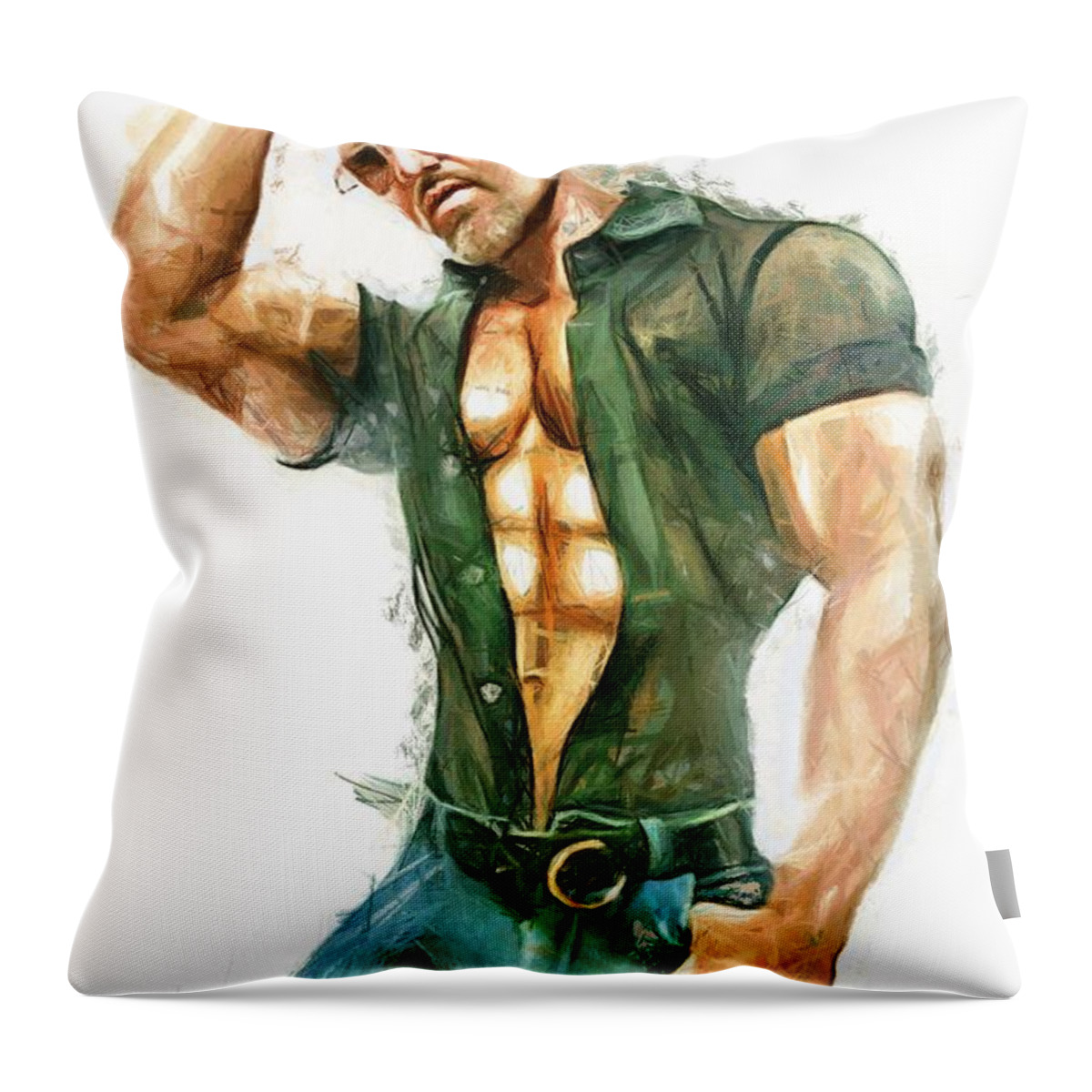 Bombelkie Throw Pillow featuring the digital art Splash of Artistry by Bombelkie - Marcin and Dawid Witukiewicz