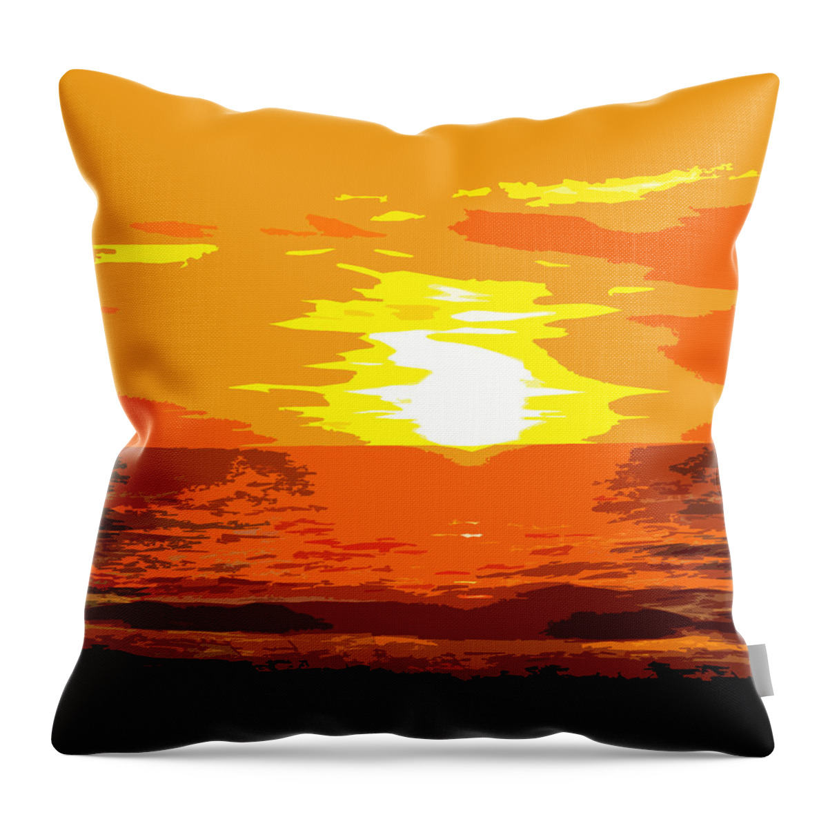 Sun Throw Pillow featuring the photograph Splash of color by Alan Metzger