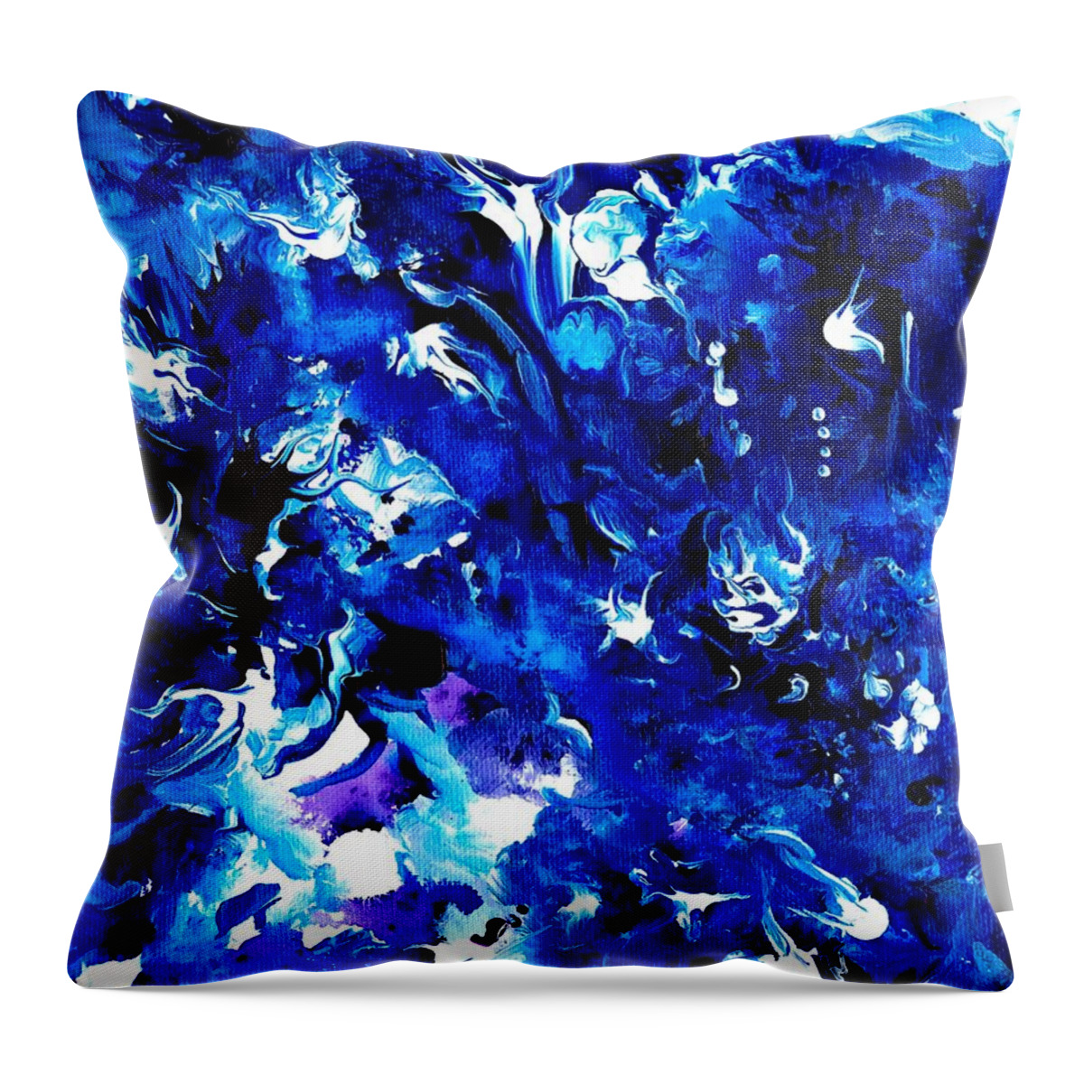 Splash Throw Pillow featuring the digital art Splashed by Jennifer Galbraith