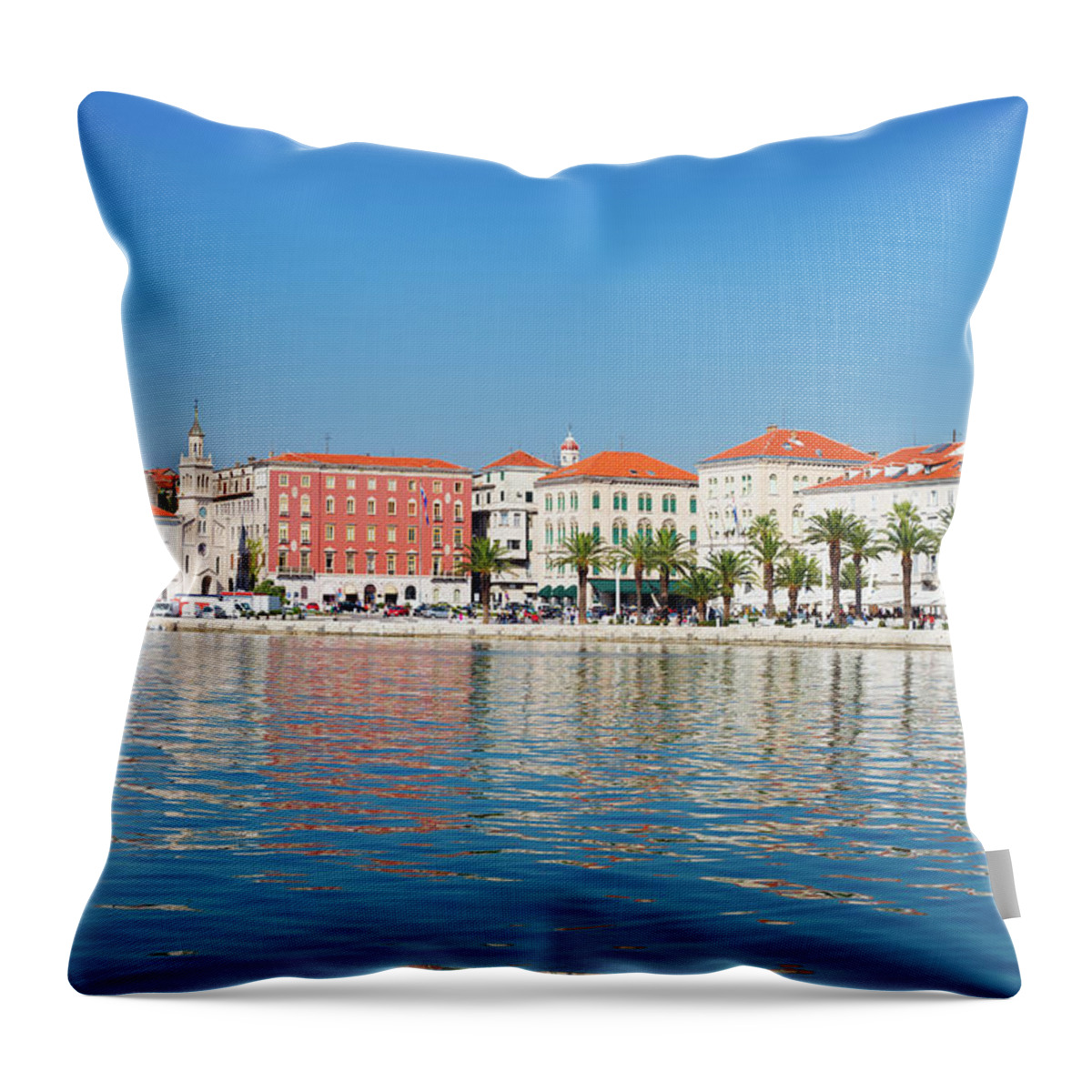 Downtown District Throw Pillow featuring the photograph Split, Croatia by Benedek