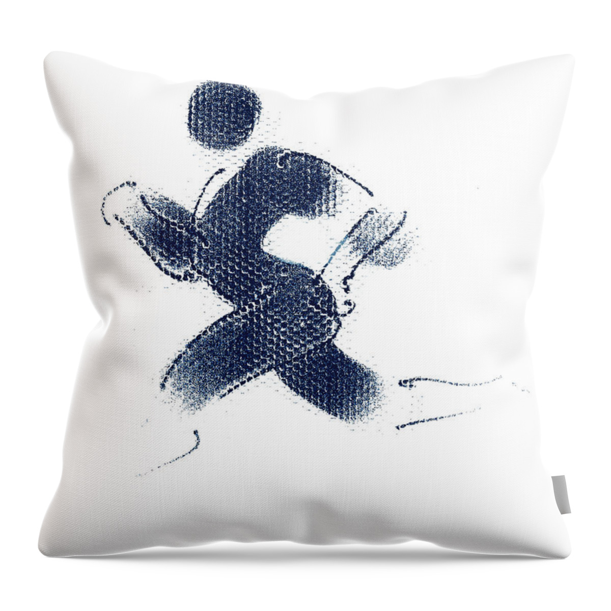 Theo Danella Throw Pillow featuring the drawing Sport A 1 by Theo Danella