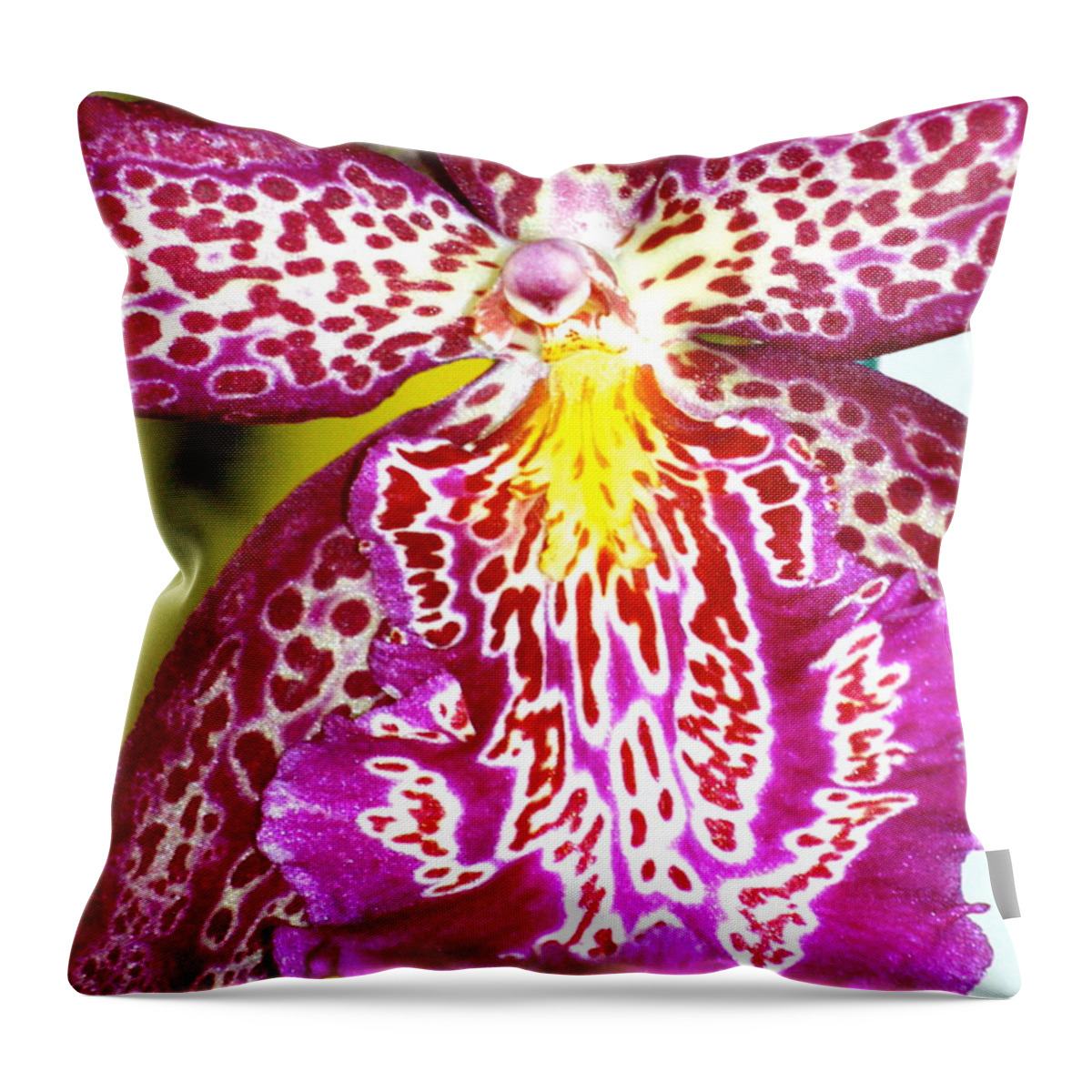 Orchid Throw Pillow featuring the photograph Spotted Orchid by Lehua Pekelo-Stearns