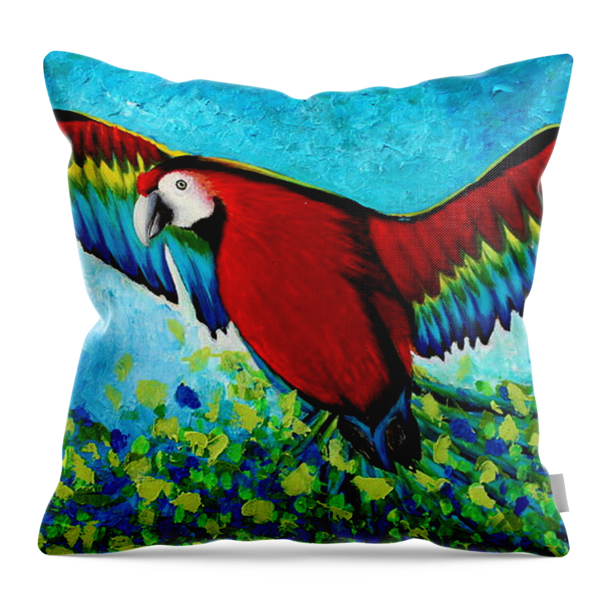 Contemporary Paintings Throw Pillow featuring the painting Spread your wings by Preethi Mathialagan