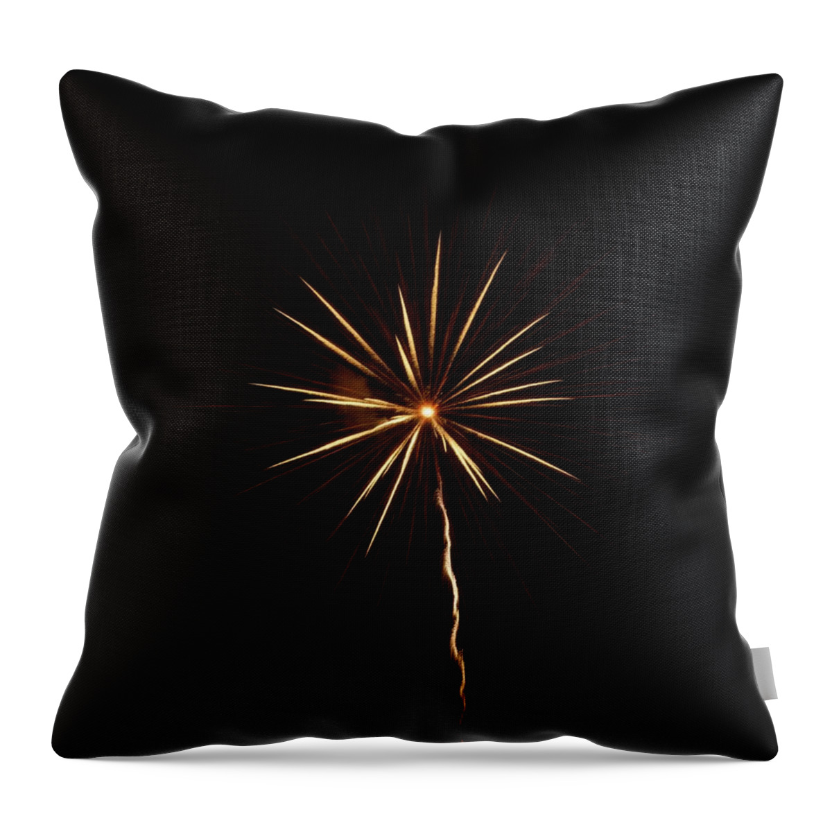 Firework Display Throw Pillow featuring the photograph Spreading Fireworks by By Hisuihane