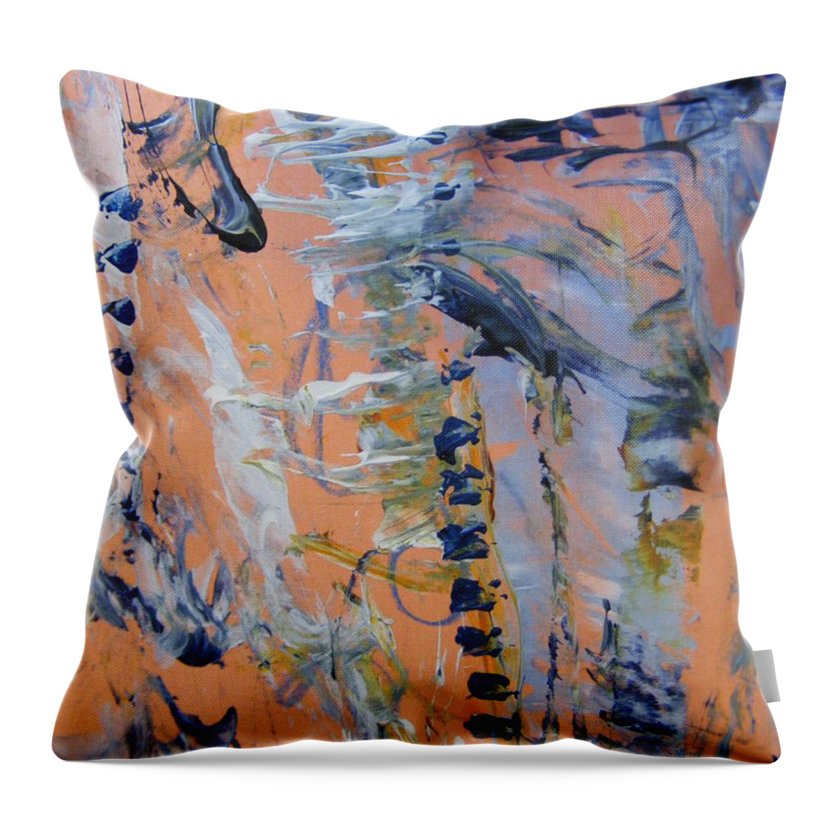 Acrylic Painting Throw Pillow featuring the painting Spring 0 by Nancy Kane Chapman