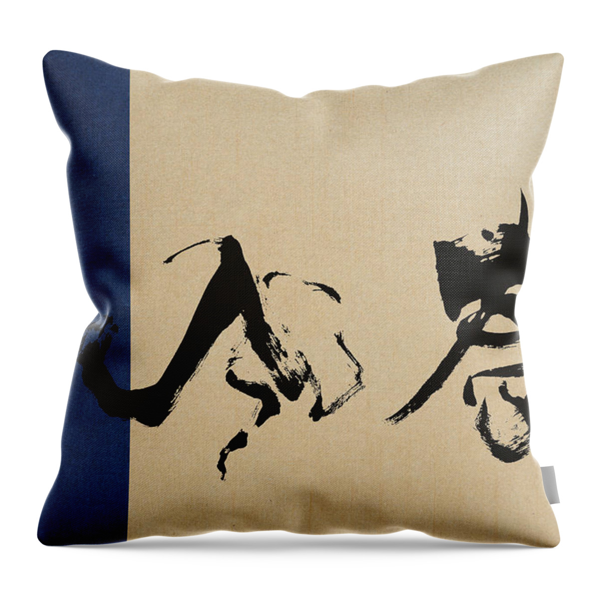 Spring Throw Pillow featuring the painting Spring breeze by Ponte Ryuurui