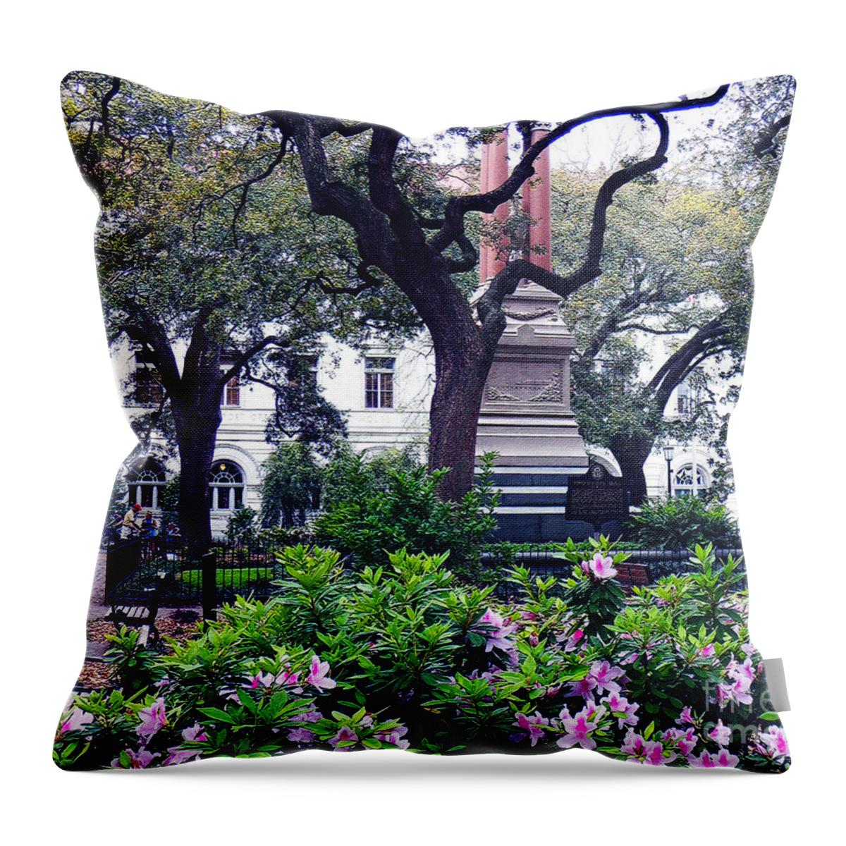 Spring Throw Pillow featuring the photograph Spring In The Square by Lydia Holly