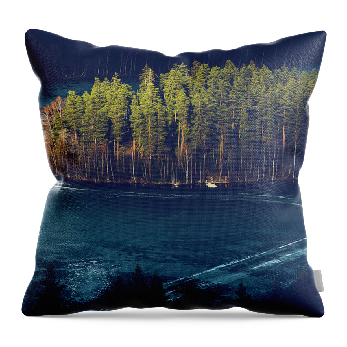 Tranquility Throw Pillow featuring the photograph Springtime Ice In Finland by Rasmus Hartikainen