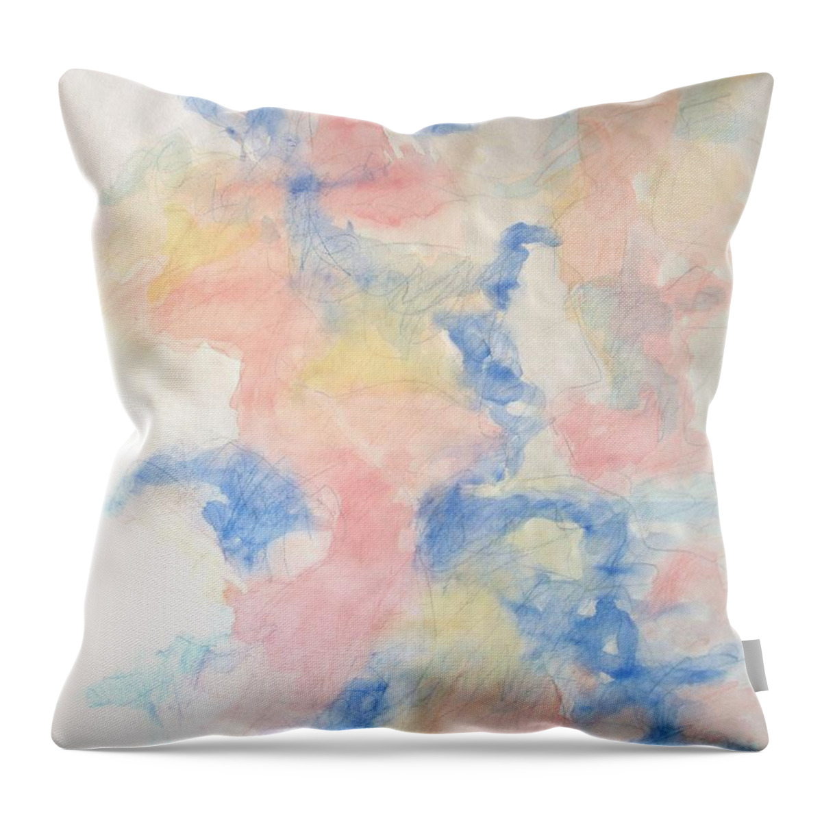 Springtime Springs Throw Pillow featuring the painting Springtime Springs by Esther Newman-Cohen