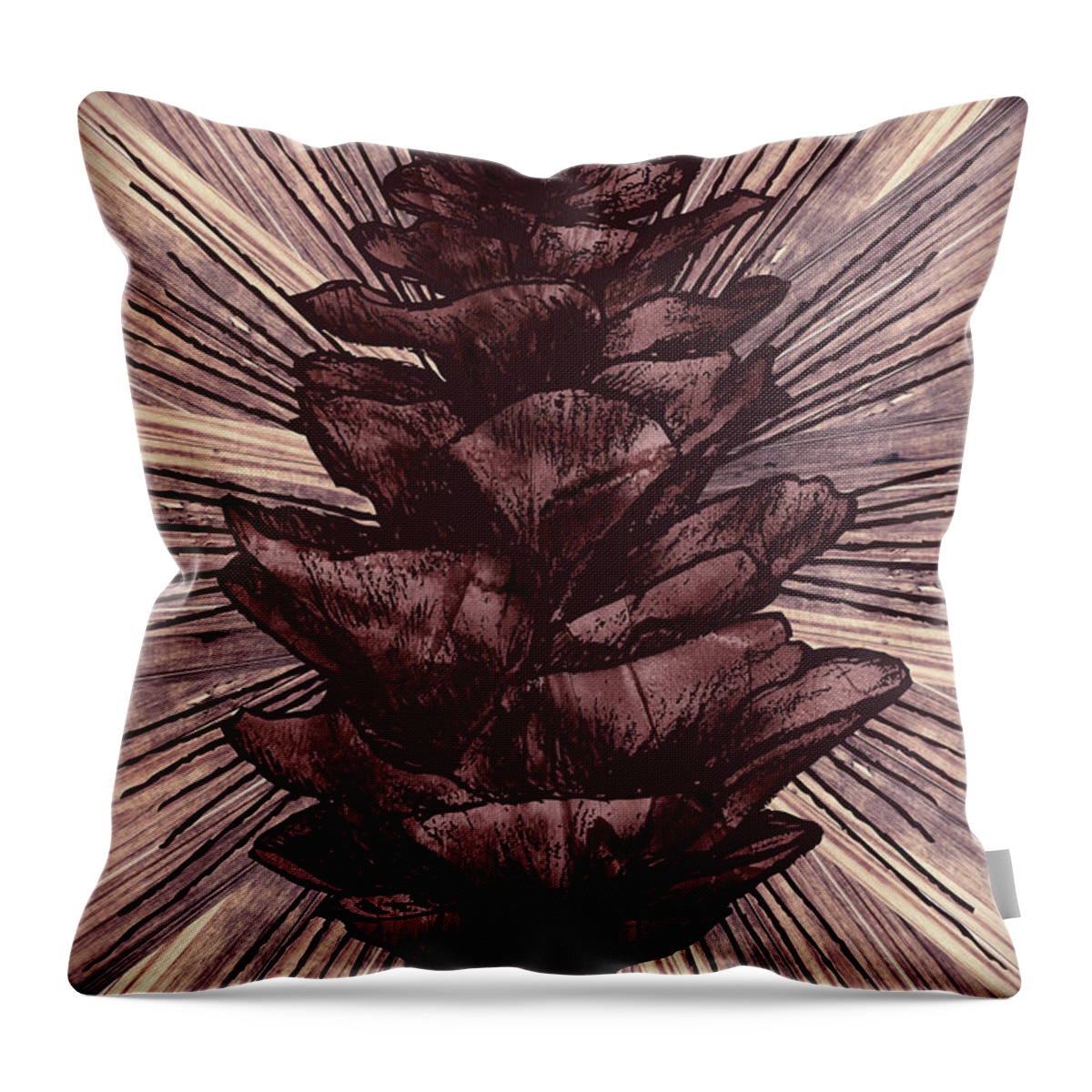 Spruce Throw Pillow featuring the digital art Spruce I by April Moen