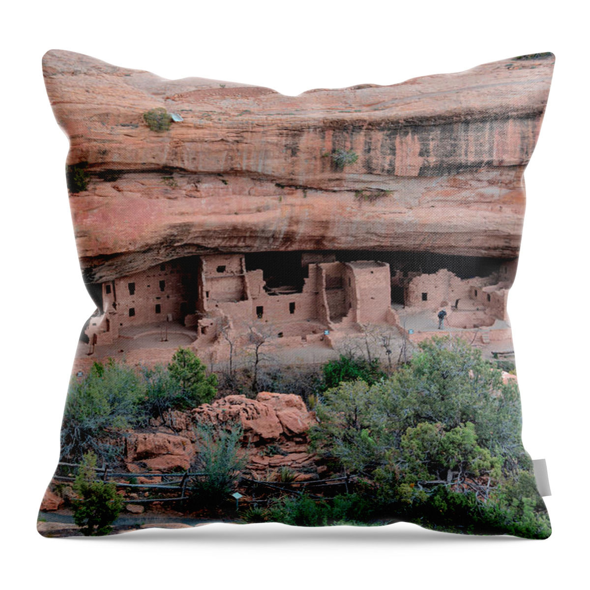 Colroado Throw Pillow featuring the photograph Spruce Tree House by Alan Toepfer