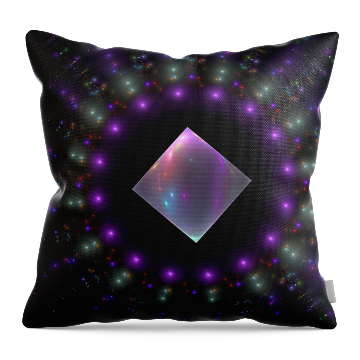 Fractal Throw Pillow featuring the digital art Square Peg Round Hole by Gary Blackman