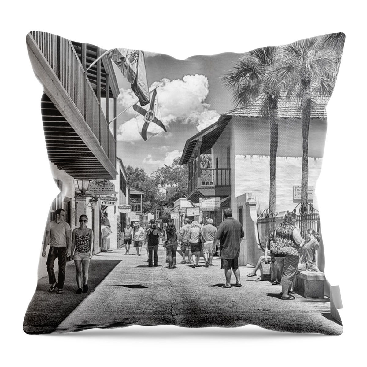 St. George Street Throw Pillow featuring the photograph St. Geroge Street by Howard Salmon